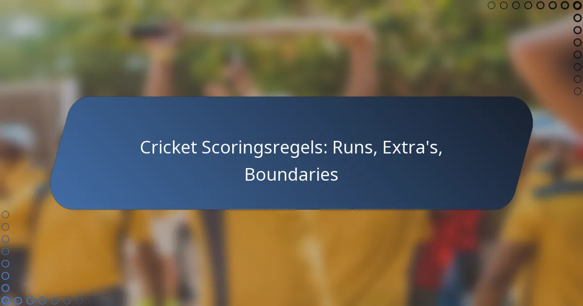 Cricket Scoringsregels: Runs, Extra’s, Boundaries