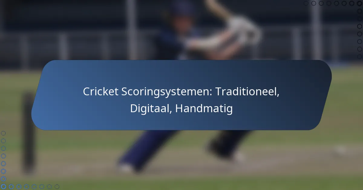 Cricket Scoringsystemen: Traditioneel, Digitaal, Handmatig